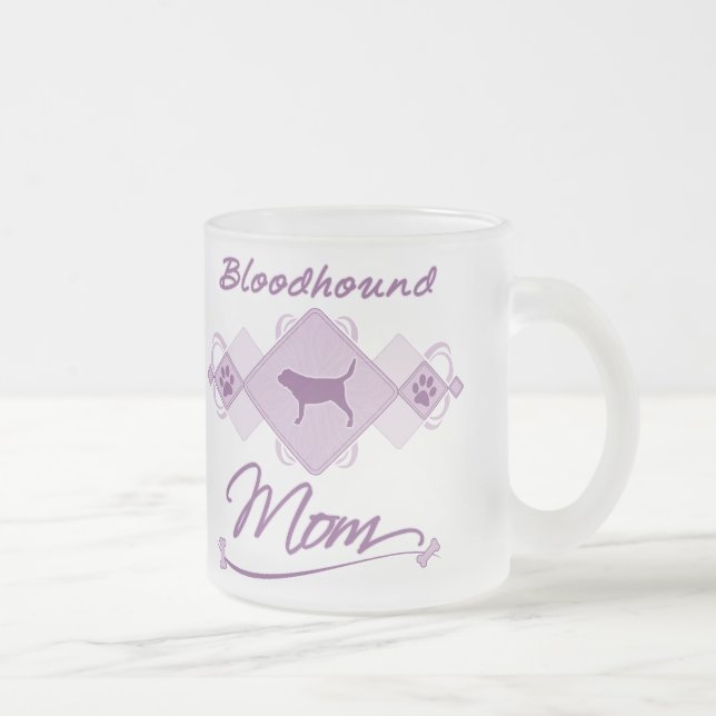 Taza De Cristal Esmerilado Mamá del sabueso (Derecha)