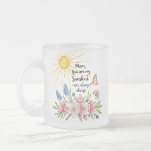 Taza De Cristal Esmerilado Mamá, eres mi sol – Taza de vidrio esmerilado (10o