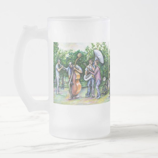 Taza De Cristal Esmerilado Mamá nunca me advirtió sobre los jugadores de Tuba (Izquierda)