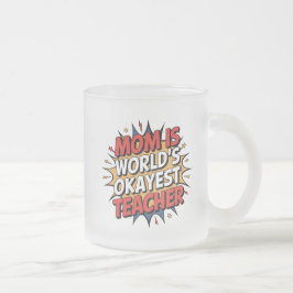 Taza De Cristal Esmerilado Mamá Poder