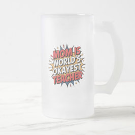 Taza De Cristal Esmerilado Mamá Poder