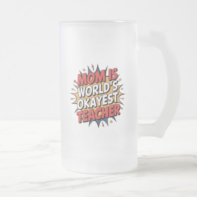 Taza De Cristal Esmerilado Mamá Poder (Derecha)