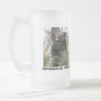 Taza De Cristal Esmerilado Mama y Baby Koala