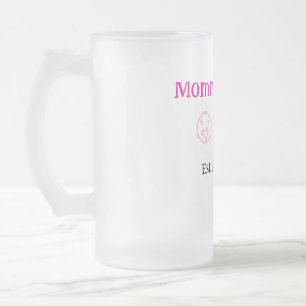 Taza De Cristal Esmerilado Mamá y Papá nuevos padres agregar nombre fecha cor