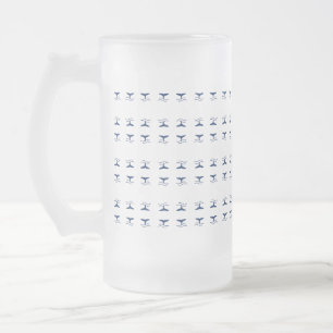 Taza De Cristal Esmerilado Mamíferos de cola de ballenas marea el océano