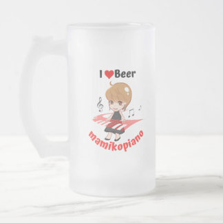 Taza De Cristal Esmerilado 【mamikopiano】ビールジョッキ/ Beer mug