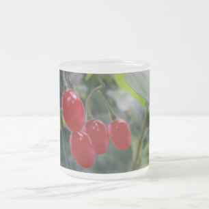 Taza De Cristal Esmerilado manchas rojas de otoño