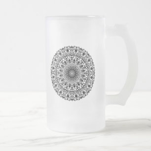 Taza De Cristal Esmerilado Mandala tribal