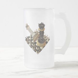 Taza De Cristal Esmerilado Maniaco del ajedrez