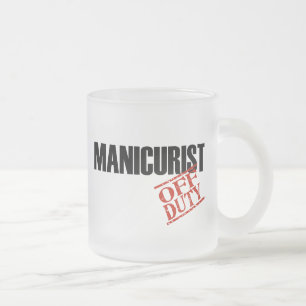TAZA DE CRISTAL ESMERILADO MANICURO FUERA DE SERVICIO