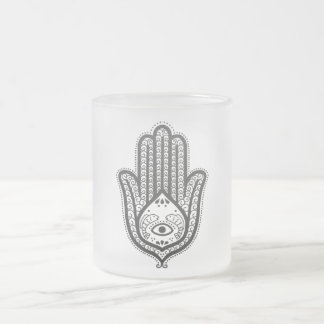 Taza De Cristal Esmerilado Mano de Fátima