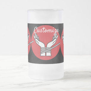 Taza De Cristal Esmerilado Manos atadas Thunder_Cove