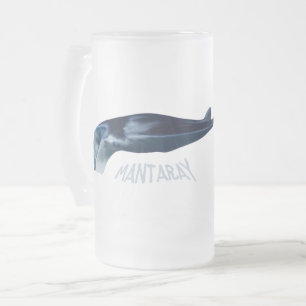 Taza De Cristal Esmerilado Manta Ray