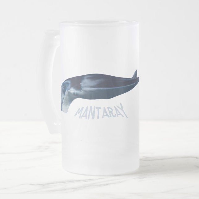 Taza De Cristal Esmerilado Manta Ray (Anverso izquierdo)