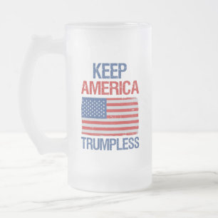 Taza De Cristal Esmerilado Mantener a Estados Unidos sin Trump III