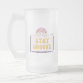Taza De Cristal Esmerilado Mantente genial