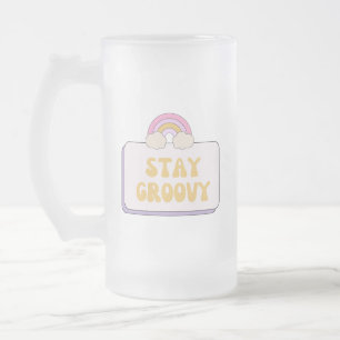 Taza De Cristal Esmerilado Mantente genial