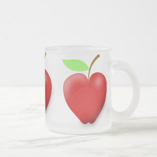 Taza De Cristal Esmerilado manzana-148455 FRUTA VECTOR DE FORMA GRIETA ROJA H