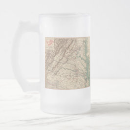 Taza De Cristal Esmerilado Mapa de campos de batalla de la guerra civil de Vi