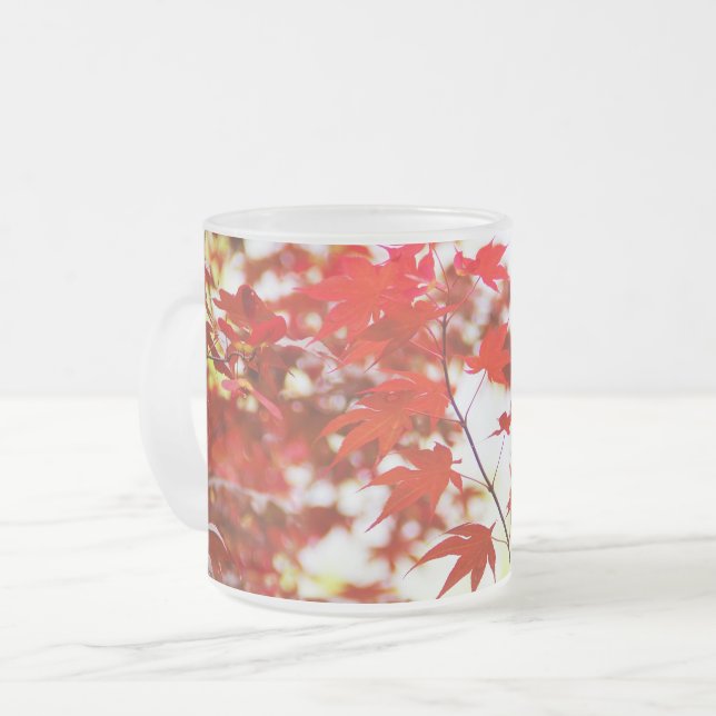 Taza De Cristal Esmerilado Maple japonés - Primavera (Anverso izquierdo)