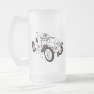 Taza De Cristal Esmerilado máquina retro