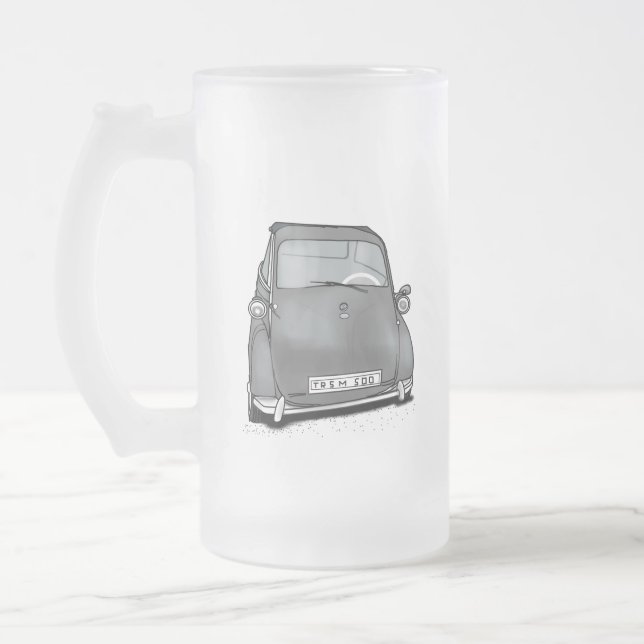 Taza De Cristal Esmerilado máquina retro (Izquierda)