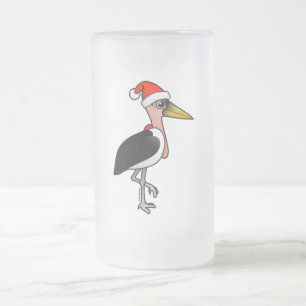 Taza De Cristal Esmerilado Marabou Stork Santa