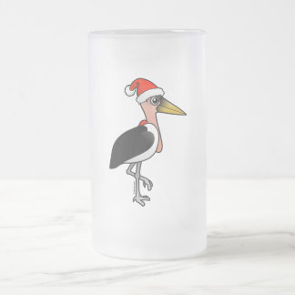 Taza De Cristal Esmerilado Marabou Stork Santa