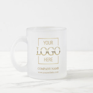 Taza De Cristal Esmerilado Marca personalizada de logotipos para empresas