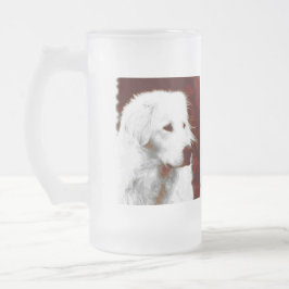 Taza De Cristal Esmerilado Maremma Sheepdog