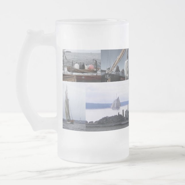 Taza De Cristal Esmerilado Mares escarchados (Izquierda)