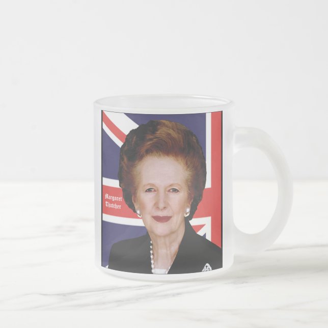 Taza De Cristal Esmerilado Margaret Thatcher (Derecha)