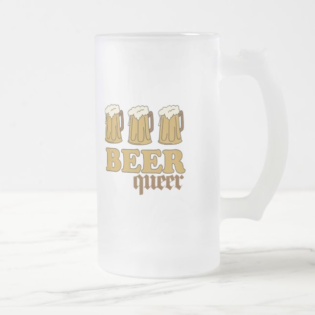 Taza De Cristal Esmerilado Maricón de tres cervezas (2) (Derecha)