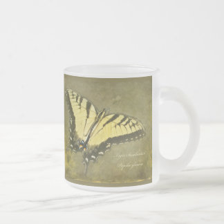 Taza De Cristal Esmerilado Mariposa de cola tortuga de tigre - Papilio glaucu