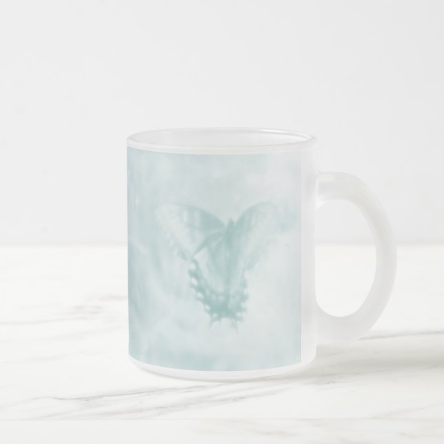 Taza De Cristal Esmerilado Mariposa de ensueño (Derecha)