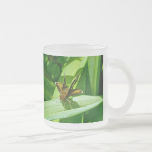 Taza De Cristal Esmerilado Mariposa de Peck