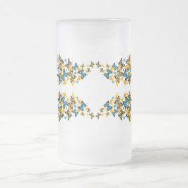 Taza De Cristal Esmerilado Mariposas de estilos clásicos