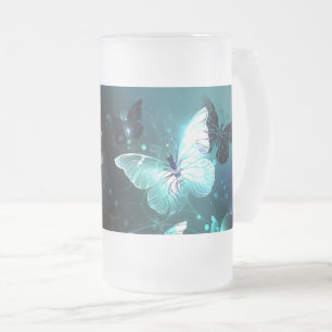 Taza De Cristal Esmerilado Mariposas nocturnas