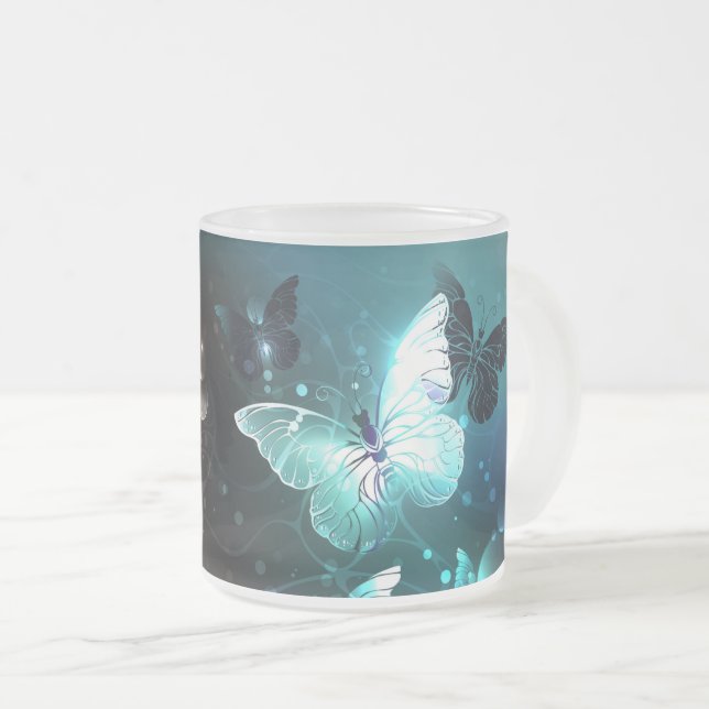 Taza De Cristal Esmerilado Mariposas nocturnas (Anverso derecho)
