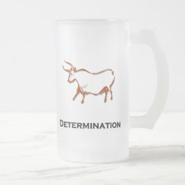 Taza De Cristal Esmerilado Marrón de determinación de toros