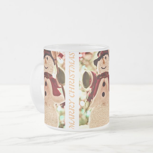 TAZA DE CRISTAL ESMERILADO MARRY NAVIDADES MUGS (Anverso izquierdo)