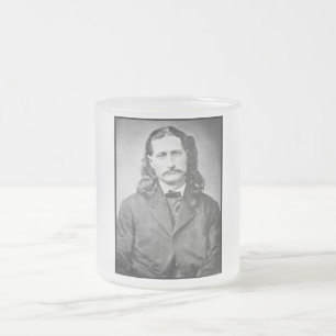 Taza De Cristal Esmerilado Marshal Wild Bill Hickok Antiguo Cañero Occidental