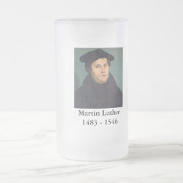 Taza De Cristal Esmerilado Martin Luther Beer Mug - Serie Reformation