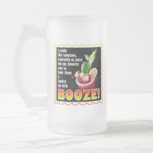 Taza De Cristal Esmerilado MARY SANGRIENTA, ¡Cargada de licor!