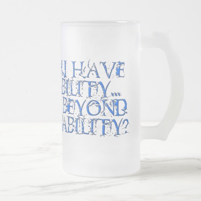 Taza De Cristal Esmerilado Más allá de (Derecha)