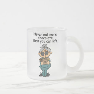 Taza De Cristal Esmerilado Más humor de chocolate