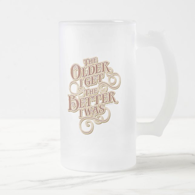 Taza De Cristal Esmerilado Más viejo (Derecha)