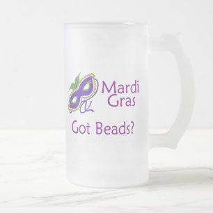 Taza De Cristal Esmerilado Máscara de la púrpura del carnaval