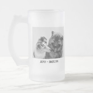 Taza De Cristal Esmerilado Mascota simple, moderno Personalizado o foto perso