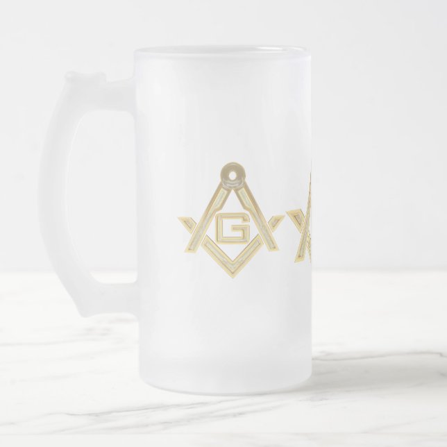 Taza De Cristal Esmerilado Masonic Golden Rush (Izquierda)